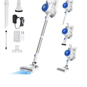 CareVac Cordless Stick Vacuum Cleaner Lightweight for Carpet Hard Floor Pet Hair